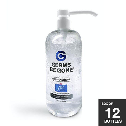 Germs Be Gone Hand Sanitizer Gel 12 x 32 Oz Case