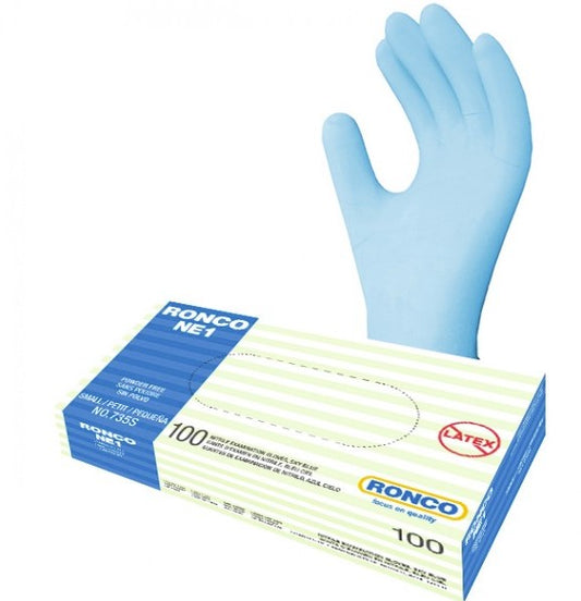 RONCO NE1 Sky Blue Nitrile Examination Glove (3 mil) Nitrile Glove